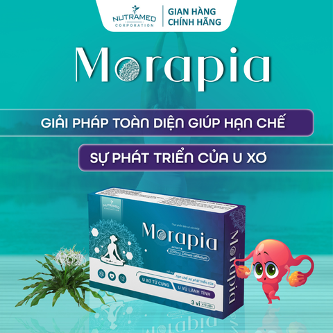 Viên uống Morapia hỗ trợ hạn chế u xơ tử cung cho nữ giới - Thực phẩm chức năng thiên nhiên 30 viên