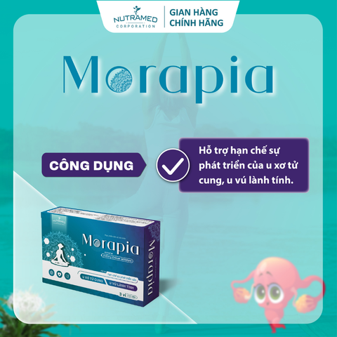 Viên uống Morapia hỗ trợ hạn chế u xơ tử cung cho nữ giới - Thực phẩm chức năng thiên nhiên 30 viên