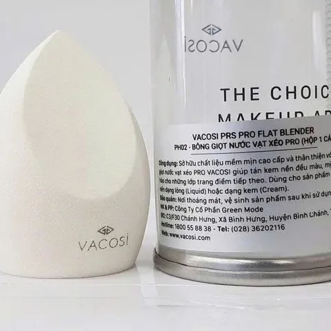 Bông Trang Điểm Vacosi Pro Flat Blender PHO2 - Bông Tán Nền Mượt Mà, Tiện Dụng Cho Kỹ Thuật Trang Điểm Chuyên Nghiệp