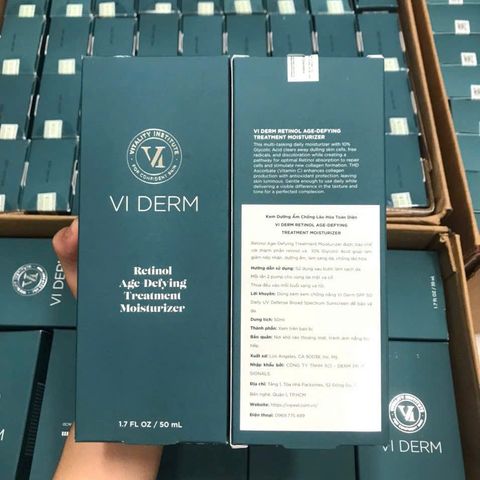 Kem Dưỡng Ẩm Trẻ Hóa Toàn Diện VI Derm Retinol 50ml - Ngăn Ngừa Lão Hóa, Cấp Ẩm, Làm Sáng Da, Phù Hợp Mọi Loại Da