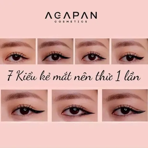 Bút Kẻ Mắt Agapan Waterproof Eyeliner Đen 0.5g - Chống Nước, Nét Kẻ Rõ Ràng, Dễ Sử Dụng Cho Mọi Tình Huống Trang Điểm