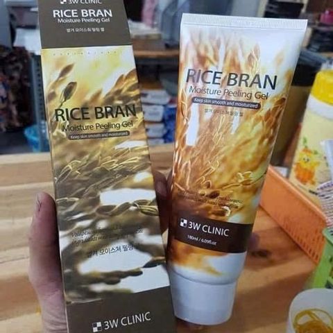 Tẩy Da Chết Gạo 3W Clinic Rice Brown Moisture Peeling 180ml - Làm Sạch Tế Bào Chết, Dưỡng Ẩm, Đem Lại Làn Da Sáng Khỏe