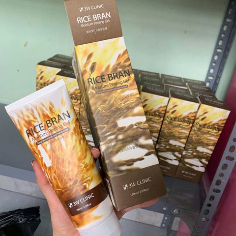Tẩy Da Chết Gạo 3W Clinic Rice Brown Moisture Peeling 180ml - Làm Sạch Tế Bào Chết, Dưỡng Ẩm, Đem Lại Làn Da Sáng Khỏe