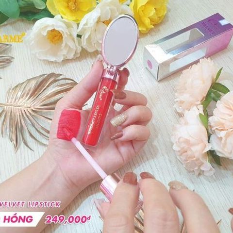 Son Kem Lì Charme Velvet Lipstick Đỏ Tươi - Độ Bám Màu Cao, Thiết Kế Sang Trọng, Phù Hợp Mọi Da, Sắc Đẹp Rạng Ngời