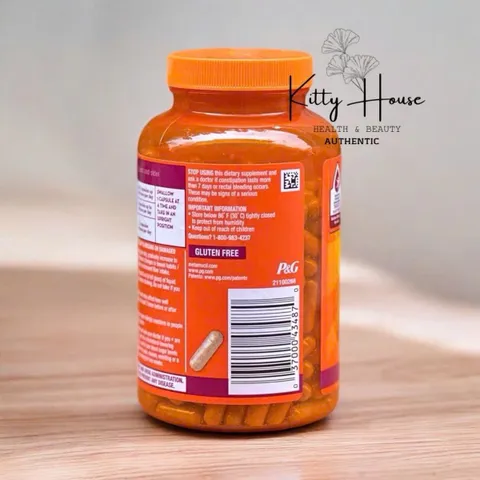 Viên Uống Bổ Sung Chất Xơ Metamucil 3-in-1 - Hỗ Trợ Tiêu Hóa, Giảm Cholesterol, 300 Viên Psyllium Fiber Supplement