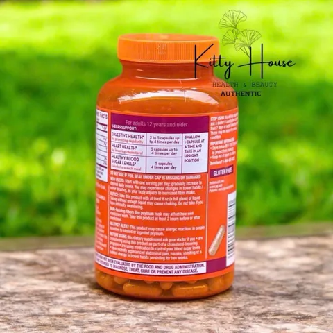Viên Uống Bổ Sung Chất Xơ Metamucil 3-in-1 - Hỗ Trợ Tiêu Hóa, Giảm Cholesterol, 300 Viên Psyllium Fiber Supplement