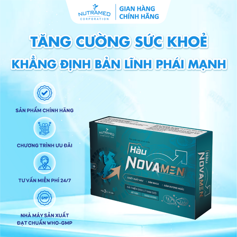 Viên uống Hàu Novamen hỗ trợ bổ thận, tráng dương, tăng cường sức khoẻ nam giới (30 viên)