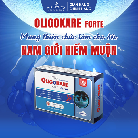 Oligokare Forte - Viên Uống Bổ Sung Dinh Dưỡng Tăng Cường Sinh Lực Cho Nam Giới Hiếm Muộn, Hỗ Trợ Tinh Trùng Khỏe Mạnh