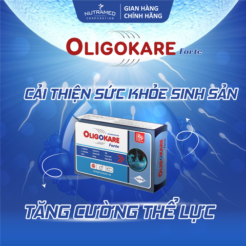 Oligokare Forte - Viên Uống Bổ Sung Dinh Dưỡng Tăng Cường Sinh Lực Cho Nam Giới Hiếm Muộn, Hỗ Trợ Tinh Trùng Khỏe Mạnh