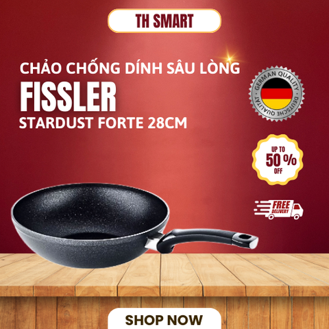 Chảo Fissler Stardust Forte 28cm - Chất Chống Dính Siêu Bền Made in Germany, Đáy Cookstar Phân Phối Nhiệt Hoàn Hảo