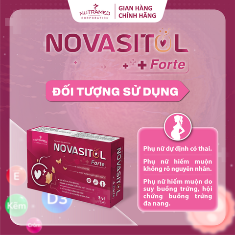 Viên uống Novasitol Forte hỗ trợ cho phụ nữ dự định có thai