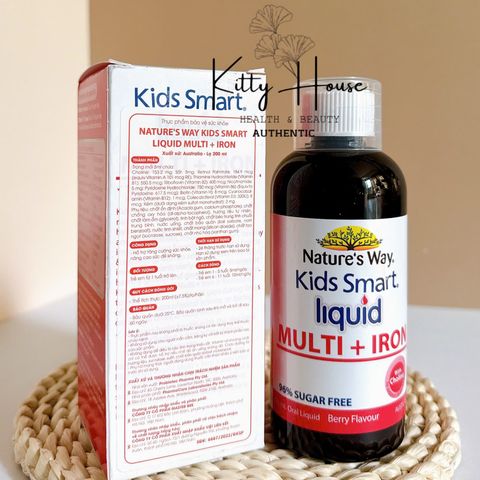 Nature's Way Kids Smart Multi + Iron 200ml - Bổ Sung Vitamin và Sắt Tăng Cường Sức Khỏe và Đề Kháng Cho Trẻ Em Từ 1 Tuổi