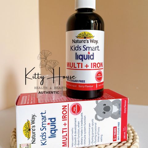 Nature's Way Kids Smart Multi + Iron 200ml - Bổ Sung Vitamin và Sắt Tăng Cường Sức Khỏe và Đề Kháng Cho Trẻ Em Từ 1 Tuổi