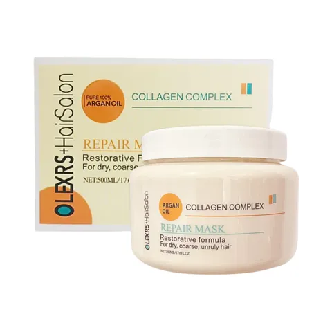 Kem Ủ Tóc Olexrs+ Hair Salon Collagen 500ml – Phục Hồi Tóc Hư Tổn, Mượt Tóc, Giảm Gãy Rụng