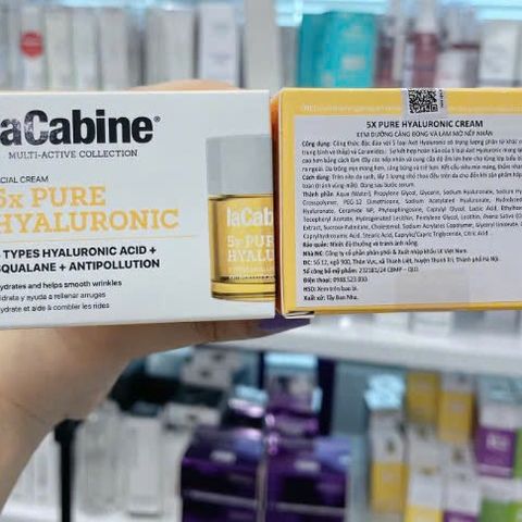 Kem Dưỡng Ẩm laCabine 5X Pure Hyaluronic - Giảm Nếp Nhăn, Cung Cấp Độ Ẩm Tối Ưu Cho Mọi Loại Da 50ml