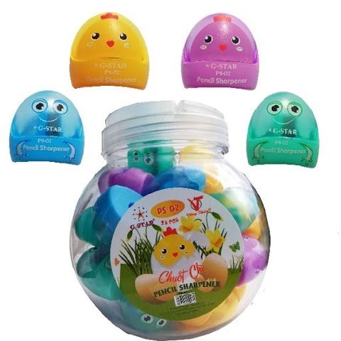 Combo 4 Gọt/Chuốt Bút Chì G-Star Đáng Yêu PS-02 - Văn Phòng Phẩm An Toàn, Chất Lượng Cao, Màu Sắc Ngẫu Nhiên