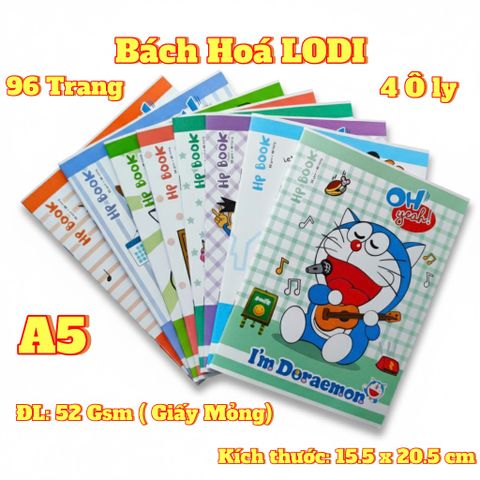 Tập Vở Học Sinh 4 Ôly - Lốc 10 Quyển 96 Trang 52 GSM Mỏng, Giấy An Toàn, Phù Hợp Cho Bút Bi