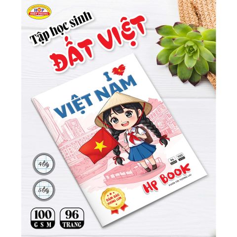 Tập Học Sinh A5 Cao Cấp 96 Trang - 4 Ô Ly Caro, Định Lượng 100Gsm, Giấy Trắng Độ Sạch Cao - Văn Phòng Phẩm Chính Hãng