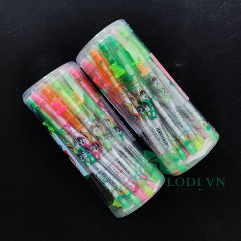 Hộp 20 Cây Bút Chì Khúc Cute Gstar Thái Lan 2B với Gôm Tẩy - Văn Phòng Phẩm Tiện Lợi cho Học Sinh và Văn Phòng