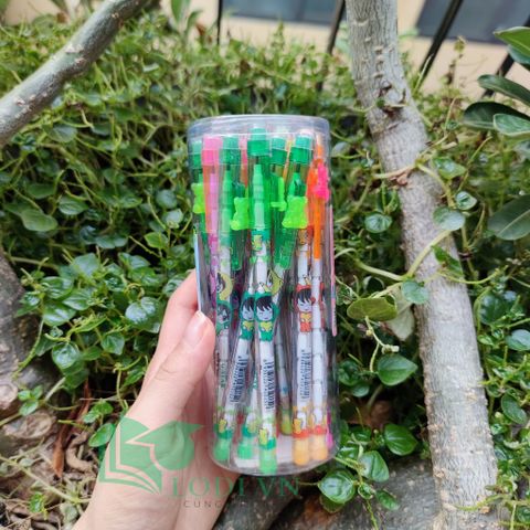Hộp 20 Cây Bút Chì Khúc Cute Gstar Thái Lan 2B với Gôm Tẩy - Văn Phòng Phẩm Tiện Lợi cho Học Sinh và Văn Phòng