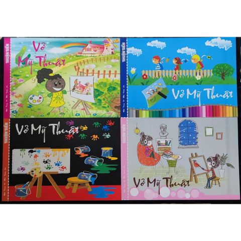 Lốc 10 Quyển Tập Vẽ Mỹ Thuật A4 100Gsm - 40 Trang (20 Tờ) - Giá Sỉ, Vật Dụng Học Tập Cho Bé Sáng Tạo