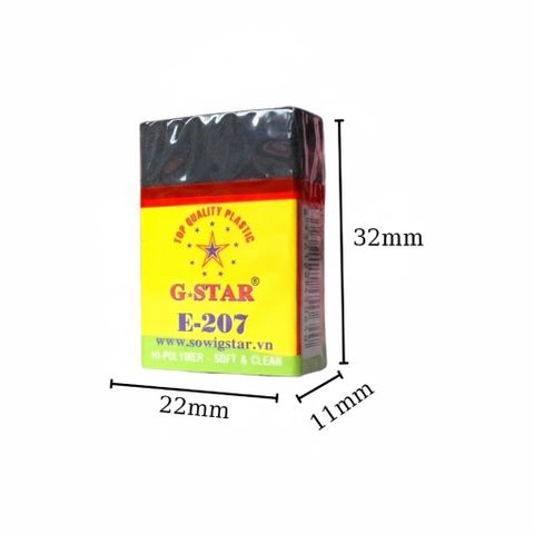 Hộp 30 Cục Gôm Tẩy Chì G-Star E-207 - Màu Đen, Tẩy Sạch Mượt Mà, An Toàn Tuyệt Đối cho Học Sinh và Văn Phòng