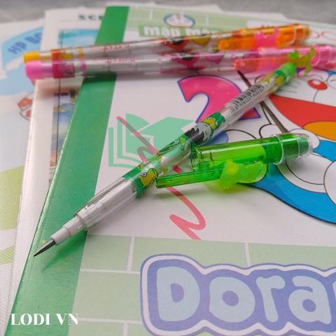 Bút Chì Khúc Cute Gstar CK02 Thái Lan - Bút Chì 2B Dài 14cm Có Nắp Đậy và Gôm Tẩy Tiện Dụng, Hàng Chính Hãng 100%