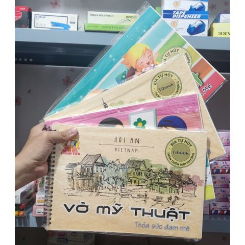 Tập Vẽ Mỹ Thuật 120 Trang Có Lò Xo - Bìa Ngẫu Nhiên, Thân Thiện Môi Trường, Dành Cho Bé Sáng Tạo Nghệ Thuật