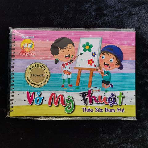 Tập Vẽ Mỹ Thuật 120 Trang Có Lò Xo - Bìa Ngẫu Nhiên, Thân Thiện Môi Trường, Dành Cho Bé Sáng Tạo Nghệ Thuật