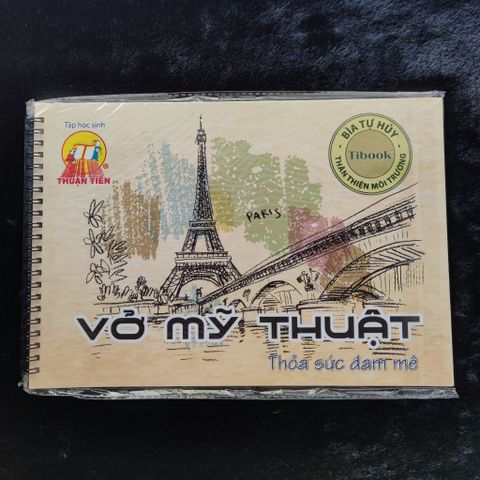 Tập Vẽ Mỹ Thuật 120 Trang Có Lò Xo - Bìa Ngẫu Nhiên, Thân Thiện Môi Trường, Dành Cho Bé Sáng Tạo Nghệ Thuật