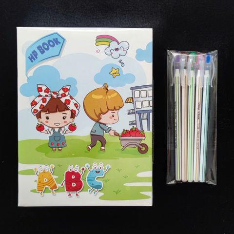 Combo 10 Quyển Tập A5 4 Ôly 70gsm 96 Trang + 5 Bút Bi Nến IT35 Chính Hãng Ấn Độ - Văn Phòng Phẩm Học Sinh
