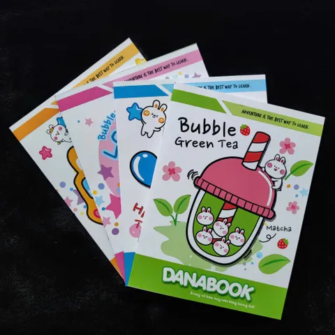✅ [10 Quyển - 80 Gsm] Tập Học Sinh A5 Cao Cấp Dana Book 96 trang - 4 Ô Ly Caro