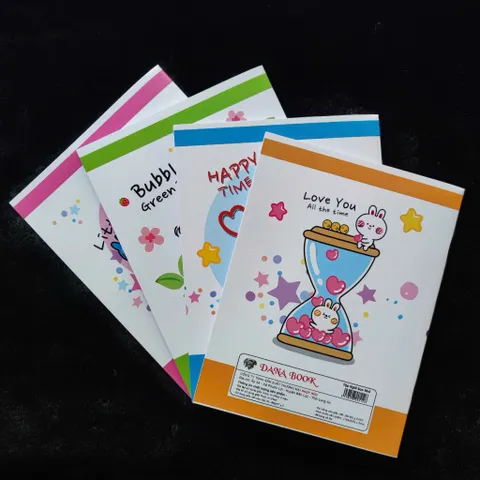 ✅ [10 Quyển - 80 Gsm] Tập Học Sinh A5 Cao Cấp Dana Book 96 trang - 4 Ô Ly Caro