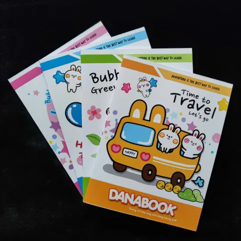 ✅ [10 Quyển - 80 Gsm] Tập Học Sinh A5 Cao Cấp Dana Book 96 trang - 4 Ô Ly Caro