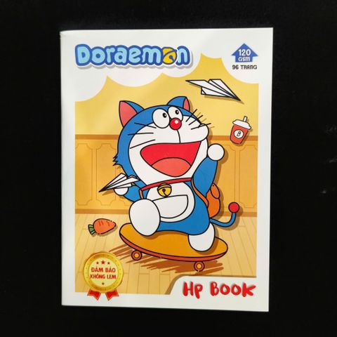 Tập Vở Học Sinh Cao Cấp Doraemon 96 Trang - 120 GSM, Giấy Không Lem, Thiết Kế Đẹp, Văn Phòng Phẩm Học Tập Chính Hãng