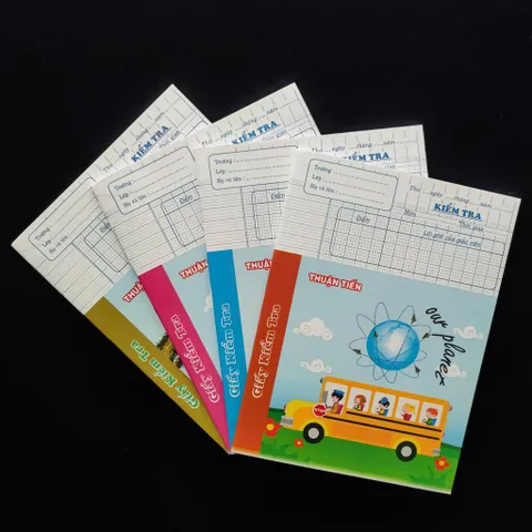 ✅[10 Quyển-70 Gsm] Giấy Kiểm Tra A5 Thuận Tiến - 4 Dòng Kẻ Ngang