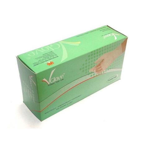 Găng Tay Y Tế Latex Không Bột Vglove Khải Hoàn - Hộp 100 Chiếc, An Toàn Cho Sức Khỏe, Bảo Vệ Tay Trong Hoạt Động Y Khoa