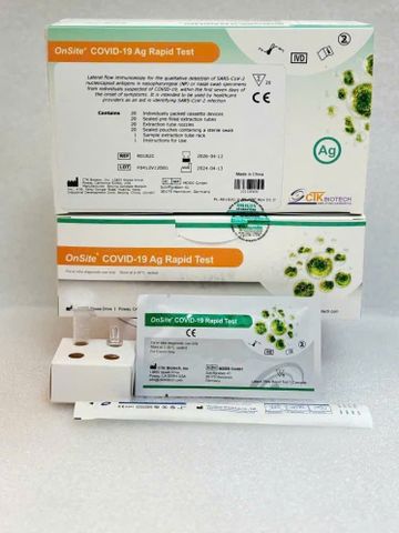 Bộ Test Nhanh COVID-19 OnSite CTK Biotech - Xét Nghiệm Kháng Nguyên SARS-CoV-2 FDA, CE, Kết Quả Trong 15 Phút