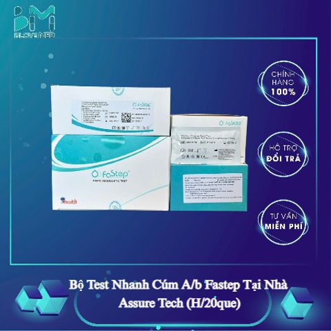 Kit Thử Nhanh Cúm A/B Fastep - Xét Nghiệm Miễn Dịch 20 Test, Phát Hiện Virus Cúm Nhanh Chóng và Chính Xác
