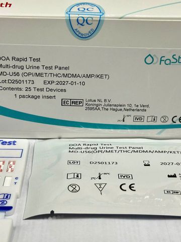 Que Test Thử Nhanh Ma Túy Tổng Hợp 6 Chân FaStep USA - Phát Hiện An Toàn Hero.in, M.a Tú.y Đá, Cầ.n S.a, MDMA, Ket.am.in.e