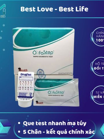 Hộp 25 Que Test Nhanh Ma Túy Tổng Hợp FaStep USA - Phát Hiện Meth, THC, Ecstasy, Morphine Tại Nhà Trong 5 Phút