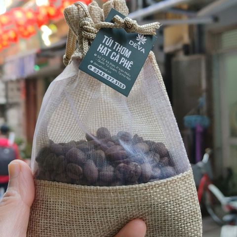 Túi Thơm Treo Xe Ô Tô Hương Việt - Hạt Cà Phê Arabica Nguyên Chất 100% Khử Mùi, Hút Ẩm, Trang Trí Không Gian Hàng Đầu
