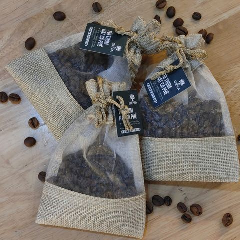 Túi Thơm Treo Xe Ô Tô Hương Việt - Hạt Cà Phê Arabica Nguyên Chất 100% Khử Mùi, Hút Ẩm, Trang Trí Không Gian Hàng Đầu