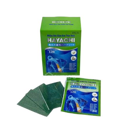 Miếng Dán Giảm Đau Thảo Dược Hayachi 12h - Chữa Bầm Tím, Bong Gân, Đau Lưng, Đau Cơ Khớp - Sử Dụng Ngoài Da, An Toàn Hữu Hiệu