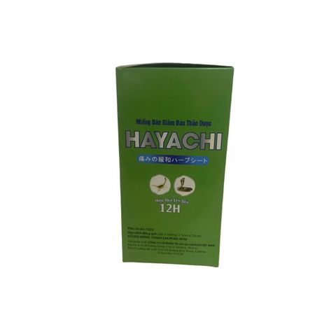 Miếng Dán Giảm Đau Thảo Dược Hayachi 12h - Chữa Bầm Tím, Bong Gân, Đau Lưng, Đau Cơ Khớp - Sử Dụng Ngoài Da, An Toàn Hữu Hiệu