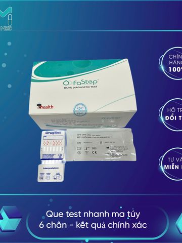 Hộp 25 Que Test Nhanh Ma Túy Tổng Hợp 6 Chân FaStep USA - Phát Hiện Hero.in, MDMA, THC, Ketamine An Toàn và Hiệu Quả