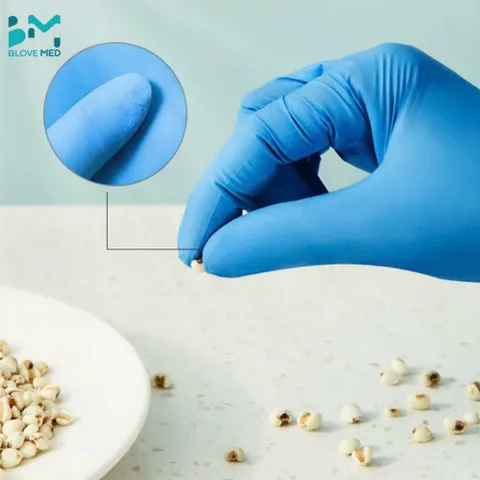 Găng tay y tế cao su Nitrile xanh Sglove không bột 3.5g Thùng 10 hộp