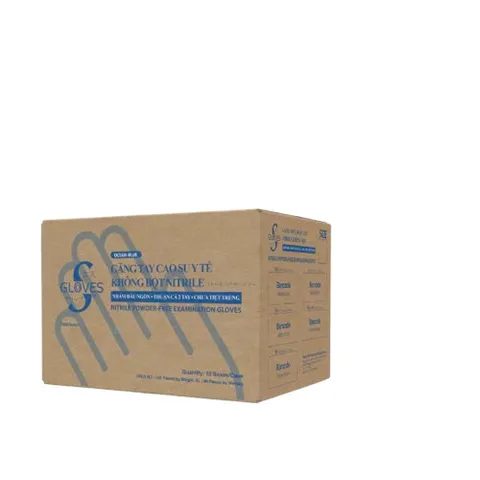 Găng tay y tế cao su Nitrile xanh Sglove không bột 3.5g Thùng 10 hộp