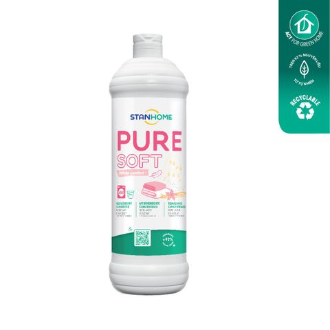 Nước Xả Vải Stanhome Pure Soft White Comfort 1000ml - Hương Dịu Ngọt Từ Tự Nhiên, An Toàn Cho Da Nhạy Cảm