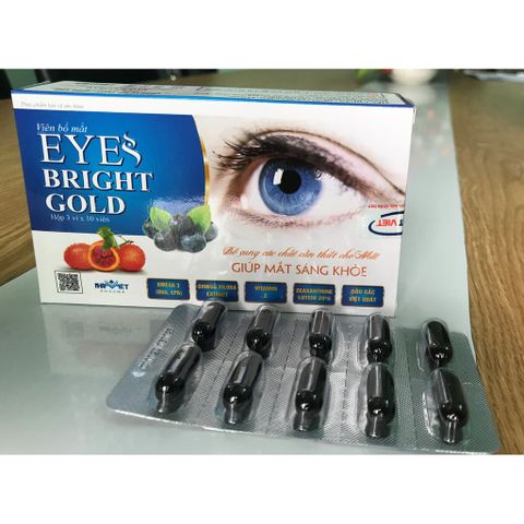 Viên Bổ Mắt Eyes Bright Gold - Hỗ Trợ Cải Thiện Thị Lực, Giảm Nhức Mỏi, Bổ Sung Omega 3, Dầu Gấc, Việt Quất 410495